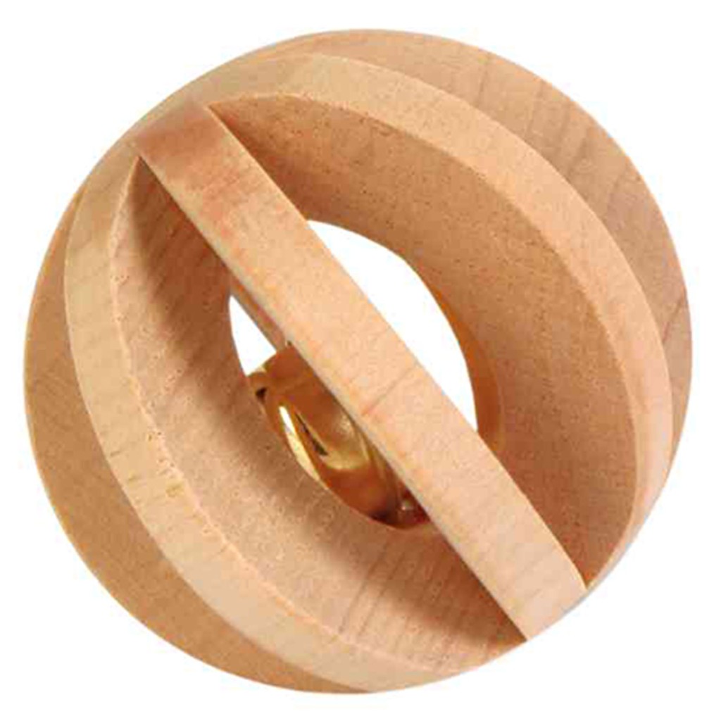 BOLA MADERA PARA ROER CON CASCABEL
